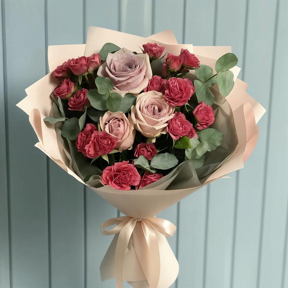 Букет цветов из: Гвоздики и Розы в Углеуральском
