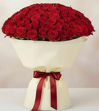 Букет 101 Красная роза Милано в Углеуральском