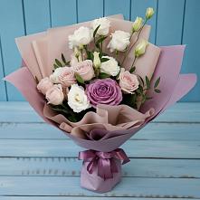 Букет цветов из:  Розы и Лизиантусы #REPLACE_PRED# Углеуральском