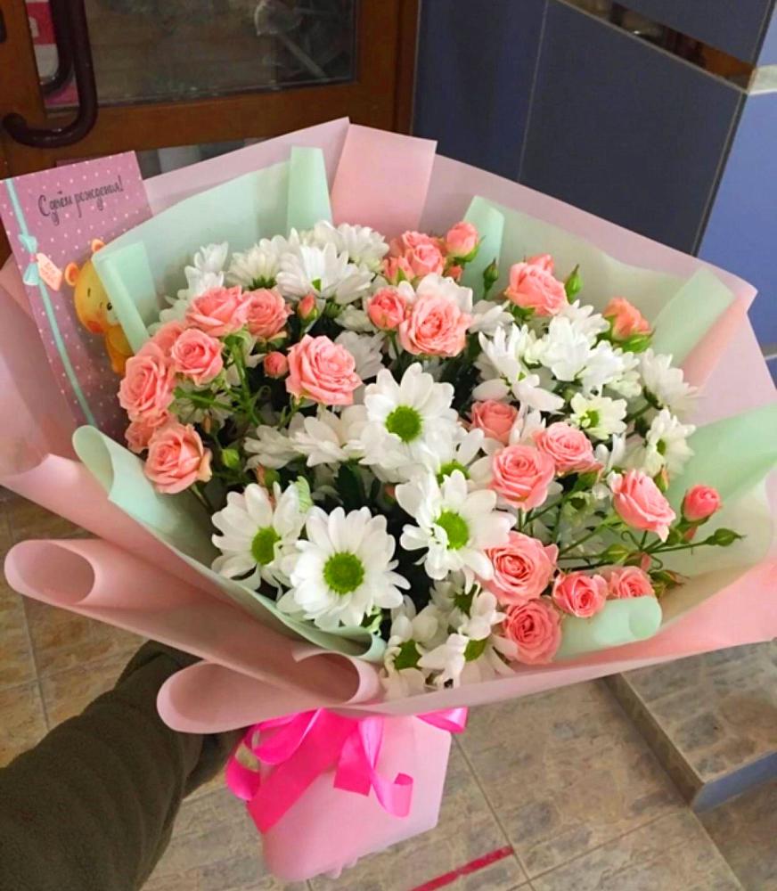 Букет цветов из: Розы и Хризантемы в Углеуральском