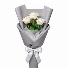 Букет 3 белые розы #REPLACE_PRED# Углеуральском