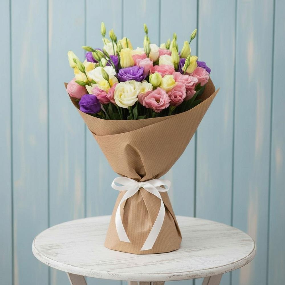 Букет цветов из: Лизиантусы в Углеуральском