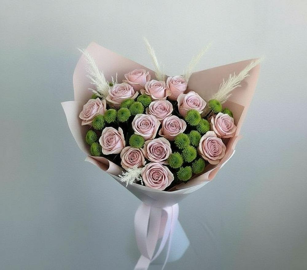 Букет цветов из: Розы и Хризантемы в Углеуральском