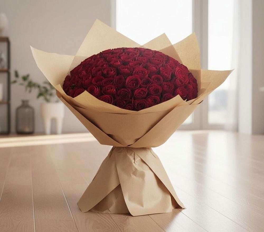 Букет 101 Красная роза в Углеуральском