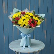 Букет цветов из:  Альстромерии и Хризантемы в Углеуральском