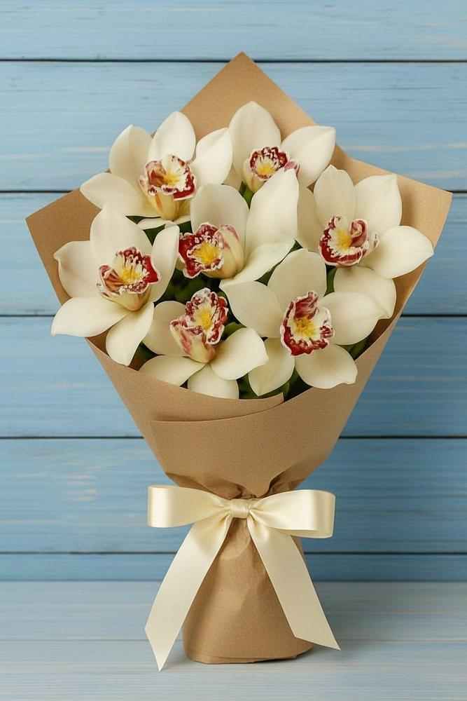 Букет цветов из: Орхидеи и Розы в Углеуральском