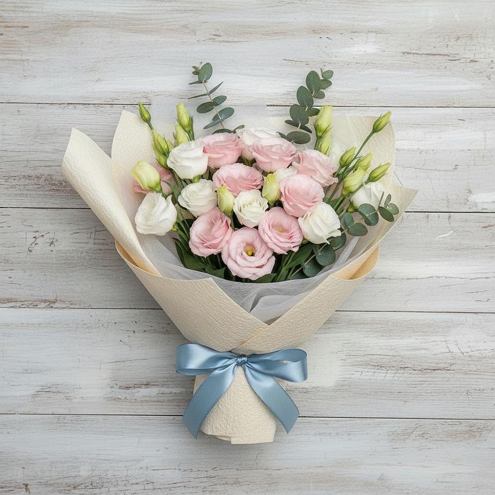 Букет цветов из: Лизиантусы в Углеуральском